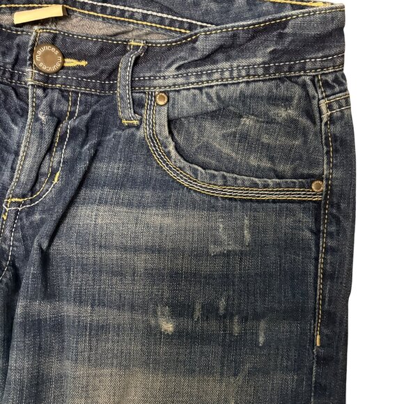 Maurices Jean Capri Pants Womens Size 7 - 8 Blue Distressed Denim Casual Travel - Picture 5 of 8